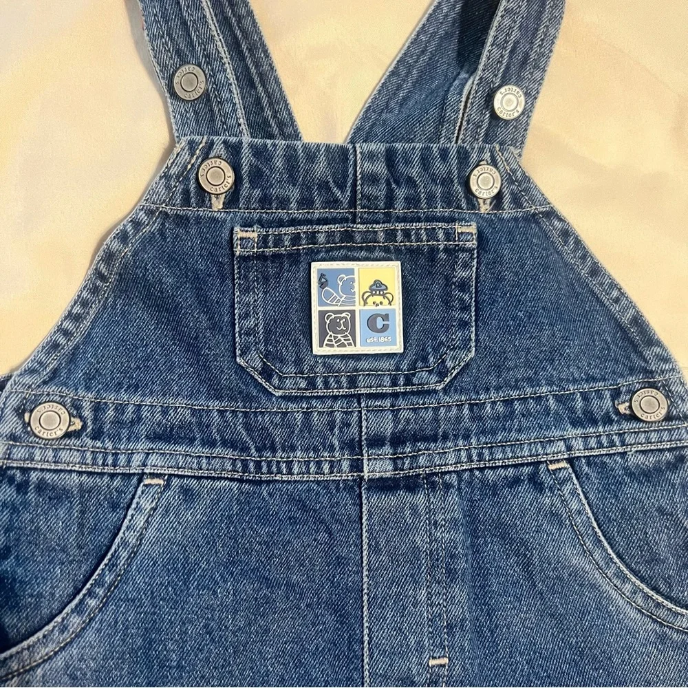 Vintage NWT Carter's Classic Blue Kids Overalls size 9-12M